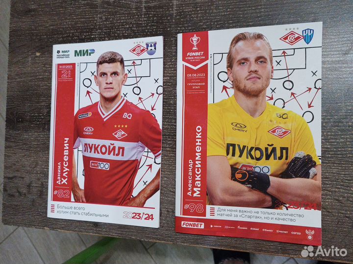 Лот 14 программок Спартак