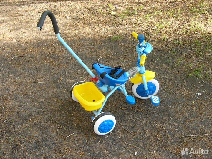 Детский велосипед с родительской ручкой