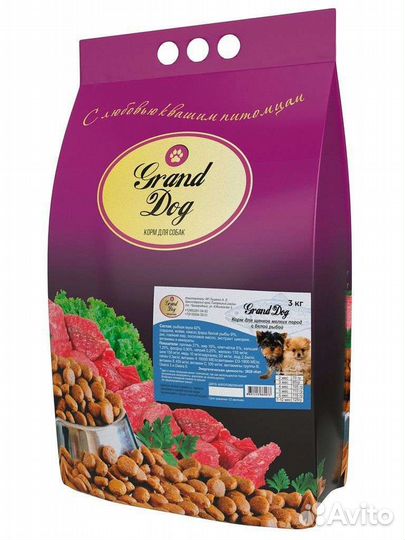 Корм Grand dog для собак и Grand cat для кошек