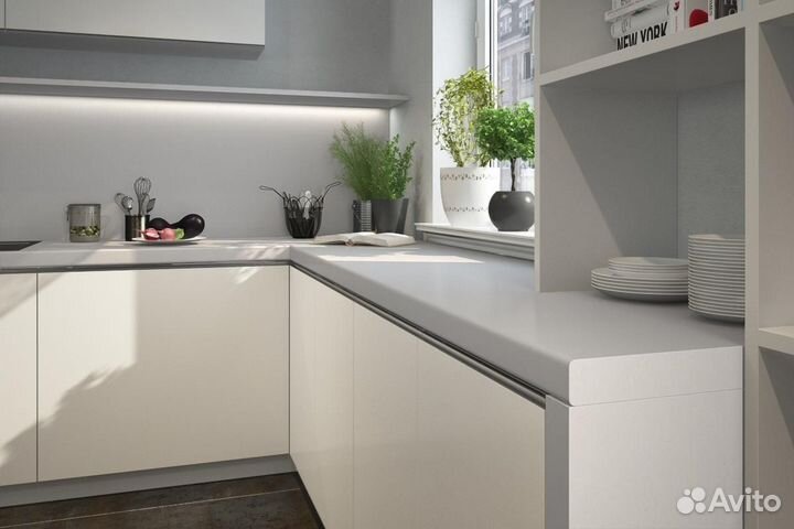 Столешница для кухни 1110/S Белый, 3 метра