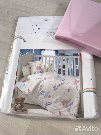 Постельное белье сатин новое единорог