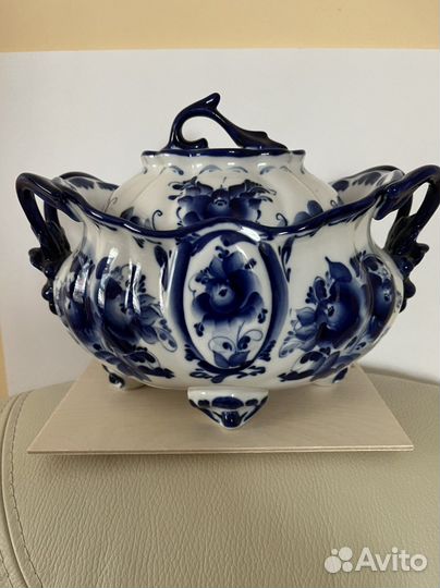 Супница Гжельская посуда