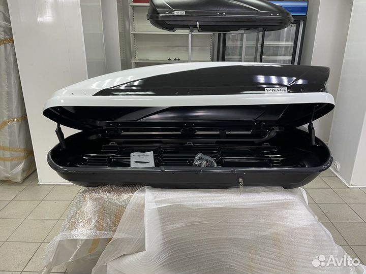 Автобокс Voyage 440л 175см цвет Белый с U глянец