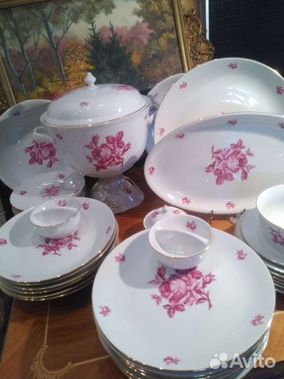 Сервиз столовый Богемия.Роза