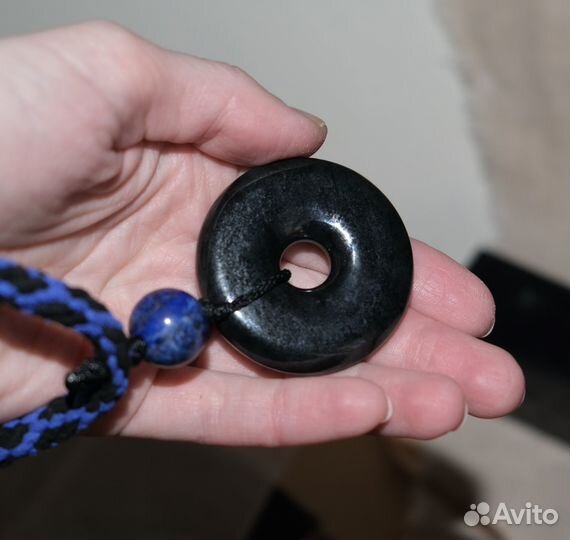 Чёрный нефрит Диск Би ритуальный предмет