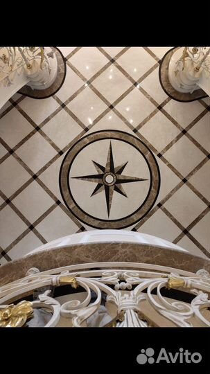 Укладка, монтаж мрамора гранита оникса