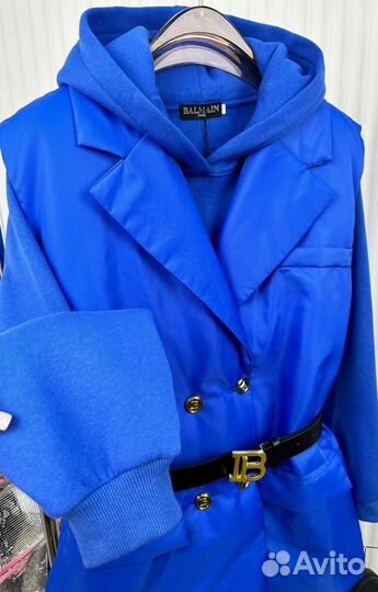 Женский костюм тройка теплый balmain S.M.L