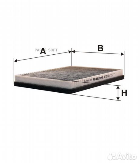 Filtron K1075A-2X Фильтр салона угольныйк/кт 2шт