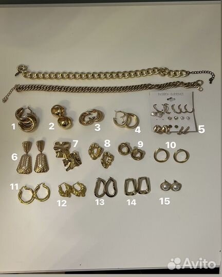 Серьги бижутерия