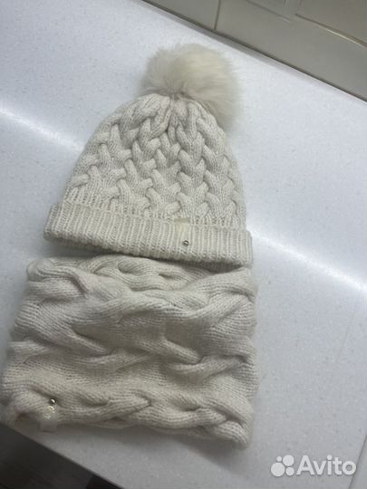 Шапка зимняя для девочки снуд