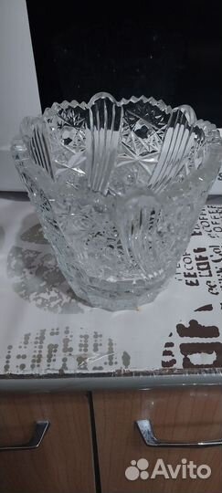 Хрустальная салатница,посуда из хрусталя