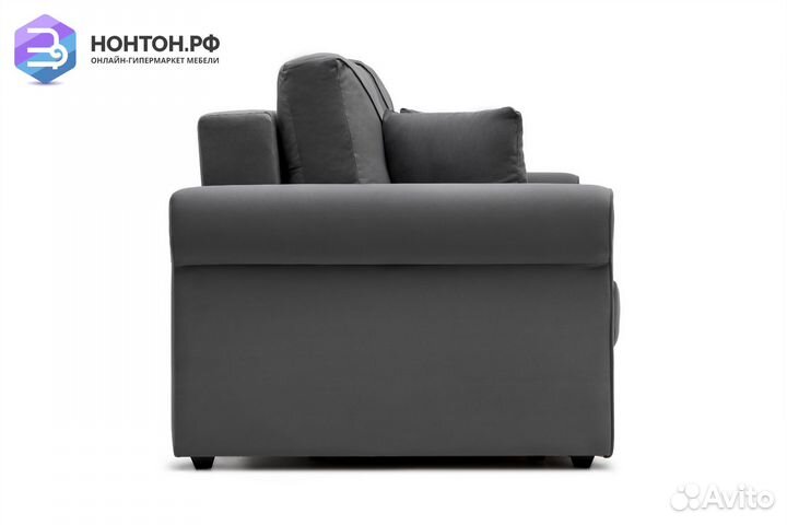 Диван еврокнижка Лира 3-х местный темно-серый