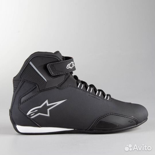 Motorradschuhe Alpinestars Stella Sektor Waterproof Schwarz-Silber Черный