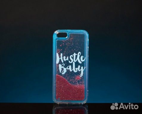 Чехол силикон-блестки на iPhone 5/5s/se