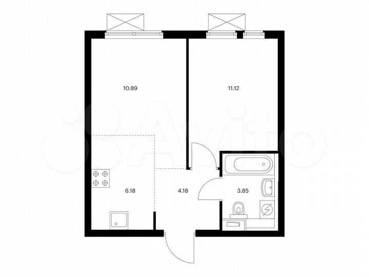 2-к. квартира, 36,2 м², 2/33 эт.