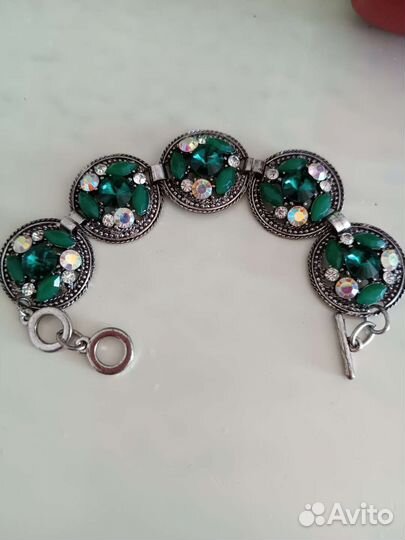 Винтажный браслет под серебро