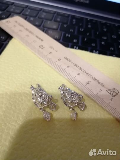 Серебряные серьги якутские
