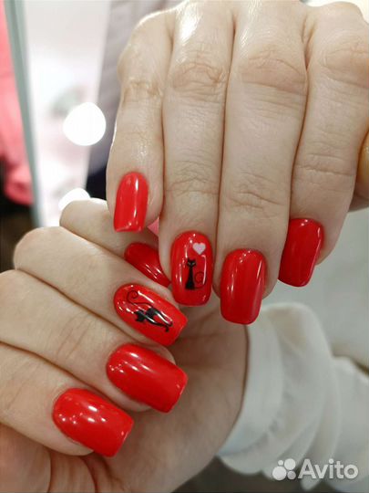 Модель на маникюр, наращивание, дизайн