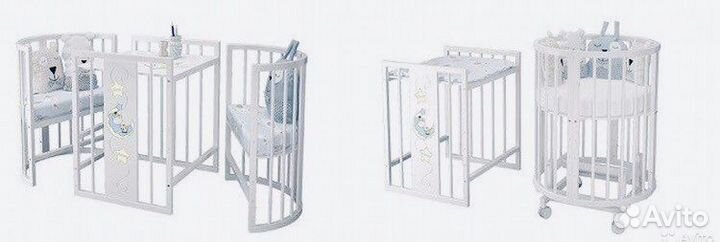 Круглая кровать трансформер 5 в 1