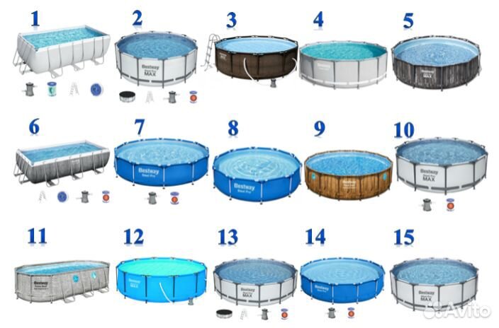 Каркасный бассейн Bestway (1-30)