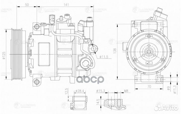 Компрессор кондиц. для а/м Audi A4 (B7) (04) /A