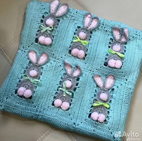 Плед детский вязанный ручная работа