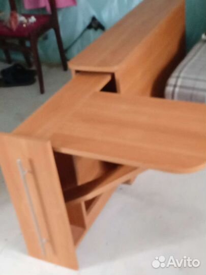 Тумба с конструктор выдвижным столиком с полками