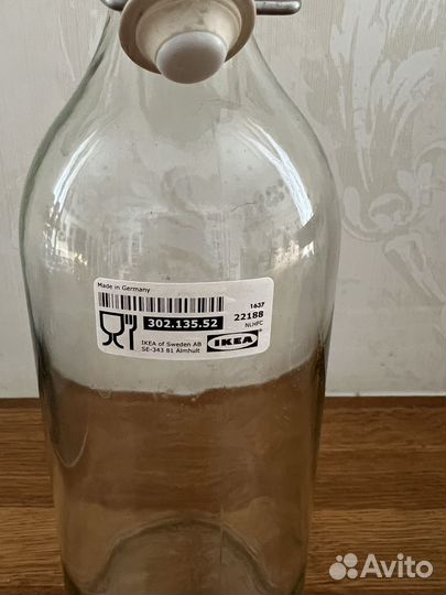 Стеклянная бутылка для воды икея