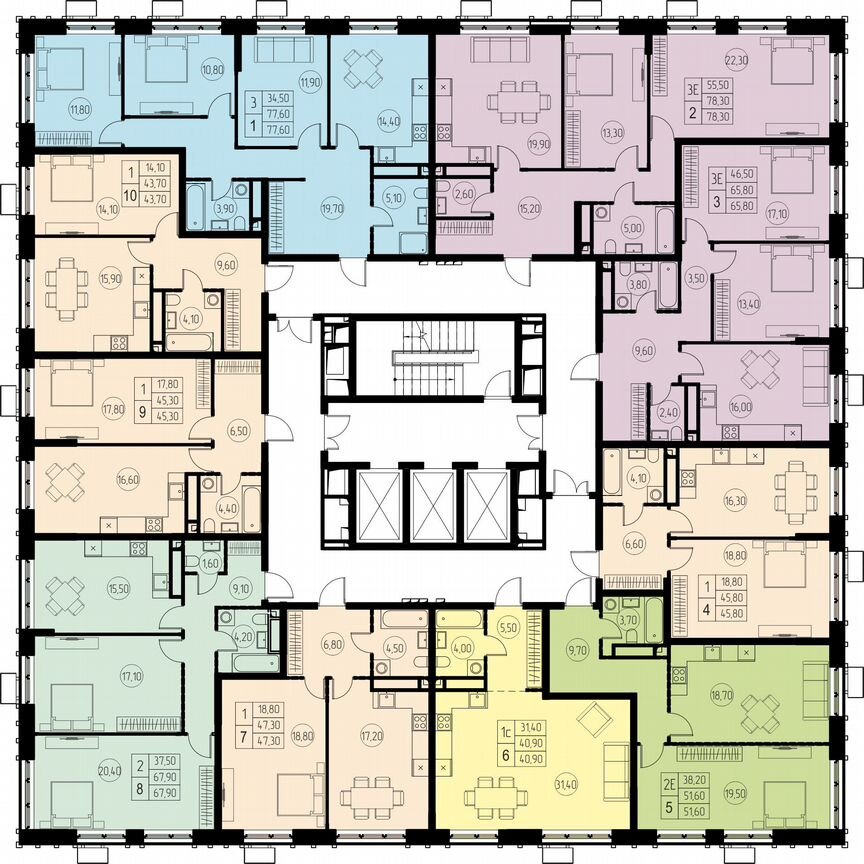 Квартира-студия, 40,9 м², 10/18 эт.