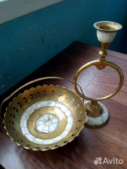 Конфетница и подсвечник Индия