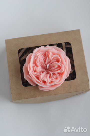 Декоративная свеча Пионовидная Роза подарок