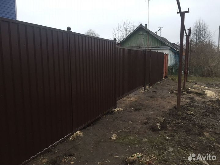 Заборы ворота навесы