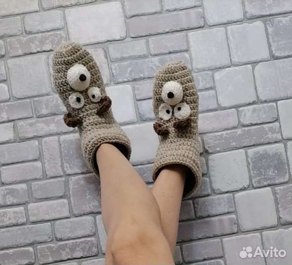 Носотапки) вязанные, ручная работа