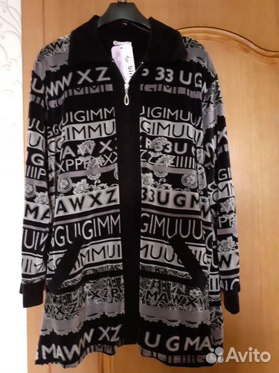 Спортивный костюм велюровый женский, большого разм