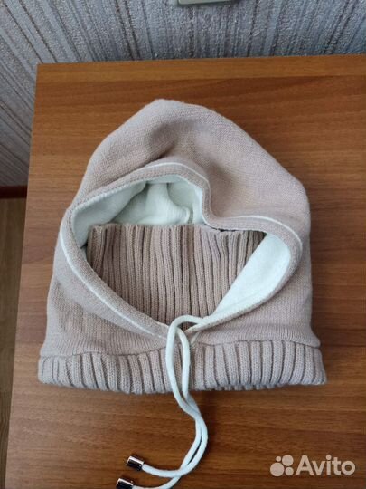 Капор женский зимний капюшон бежевый