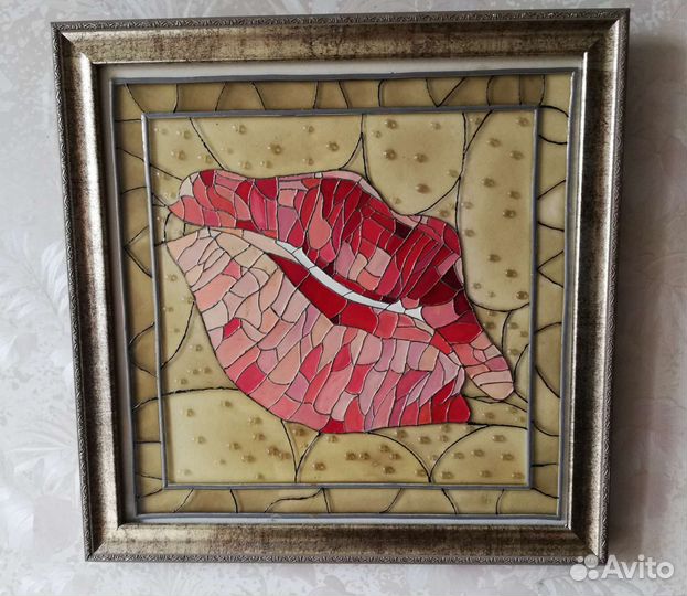 Картина в витражной технике (стекло)