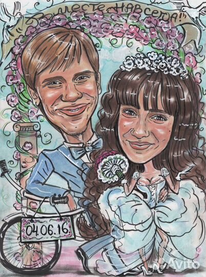 Шарж на заказ по фото. Художник - шаржист