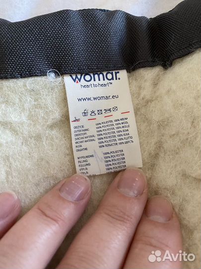 Зимний конверт в коляску на овчине womar