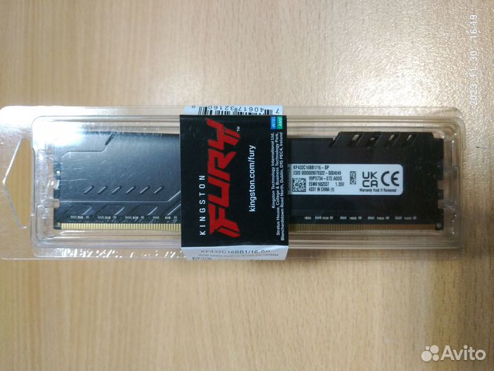 Новая Kingston Fury Beast DDR4-3200 16GB