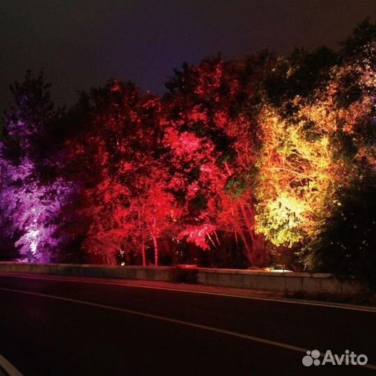 Прожектор садовый красный свет ULF-Q513 10W RED