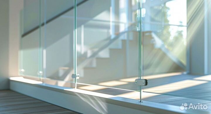 Стеклянное ограждение для лестниц. Под ключ в Мск