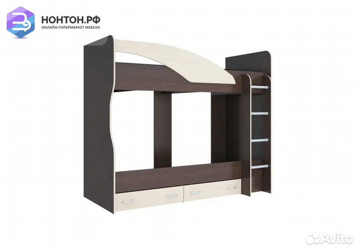 Двухъярусная кровать Мийа А венге / дуб молочный