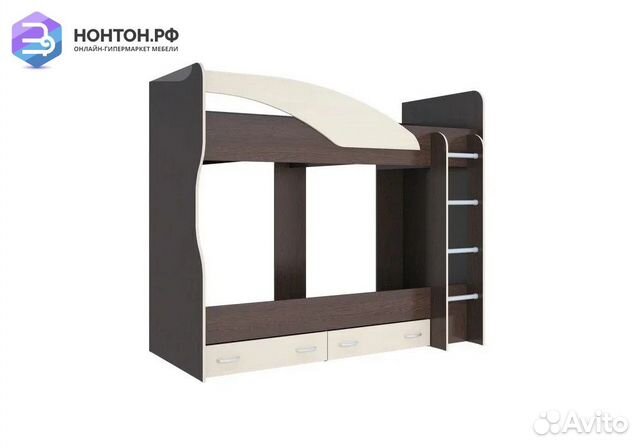 Двухъярусная кровать Мийа А венге / дуб молочный