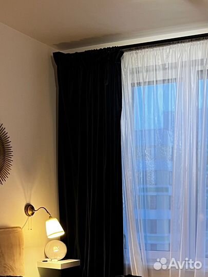 Шторы IKEA блэкаут синие