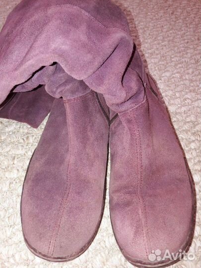 Сапоги замшевые