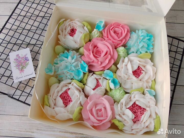 Цветы из зефира