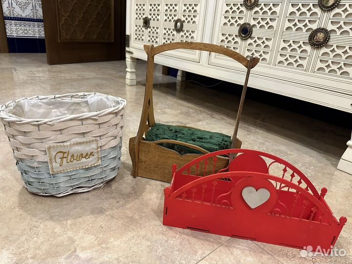 Корзина подставка для цветов композиций новые