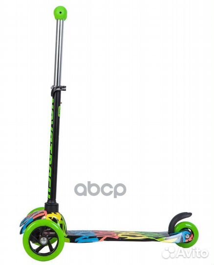 Самокат 3-х колесный Кикборд детский Disco-kids