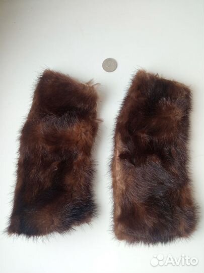 Мех норка воротник манжеты бу