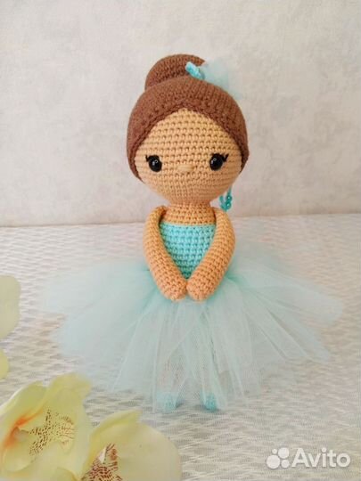 Кукла вязаная Балерина ручной работы